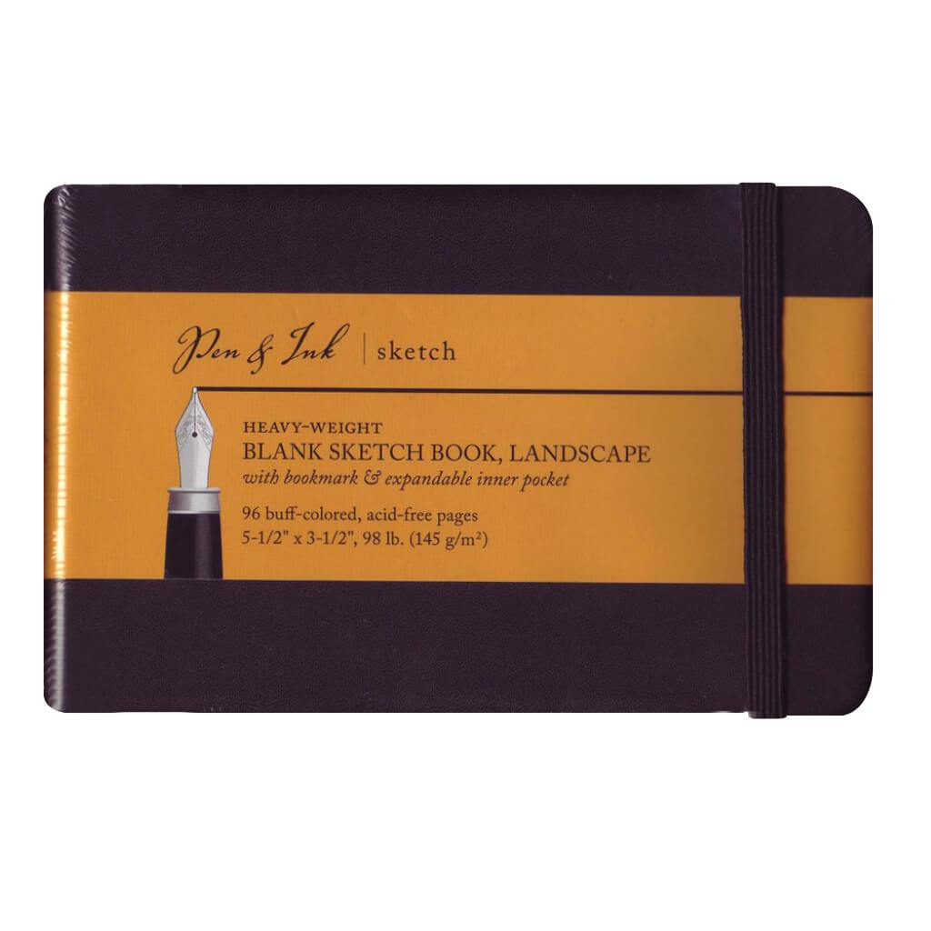 Pen &amp; Ink Sketch Books Landscape Heavy Weight Blank Sketch Book 5.5in x 3.5in