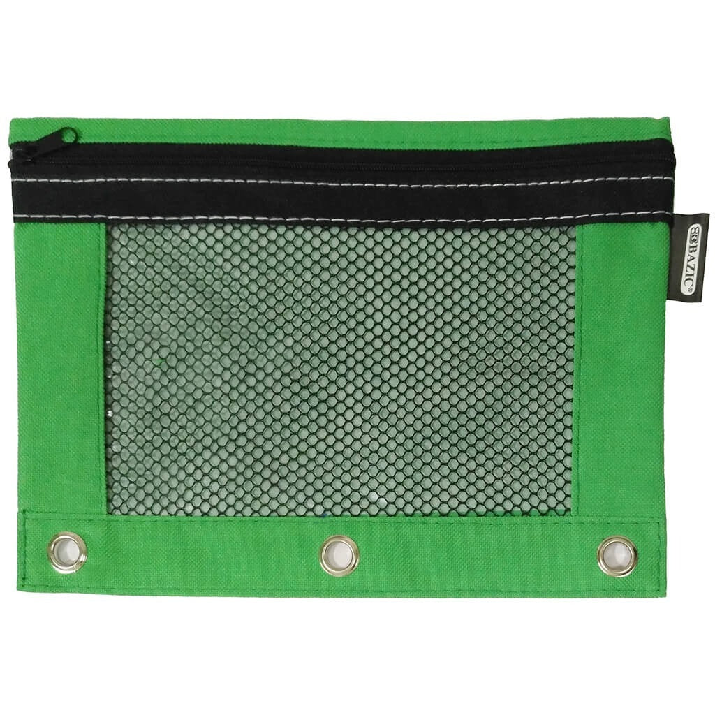 Pencil Pouch 3 Ring Green