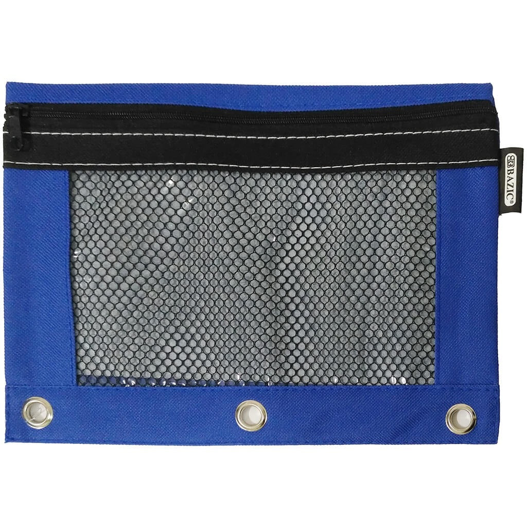 3-ring pencil pouch with a mesh