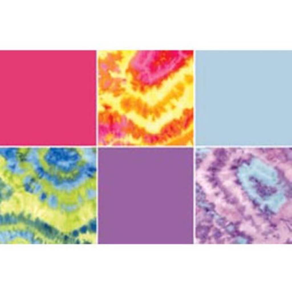 Printed Felt Asst. 6pcs Tie Dye 09 x 12in