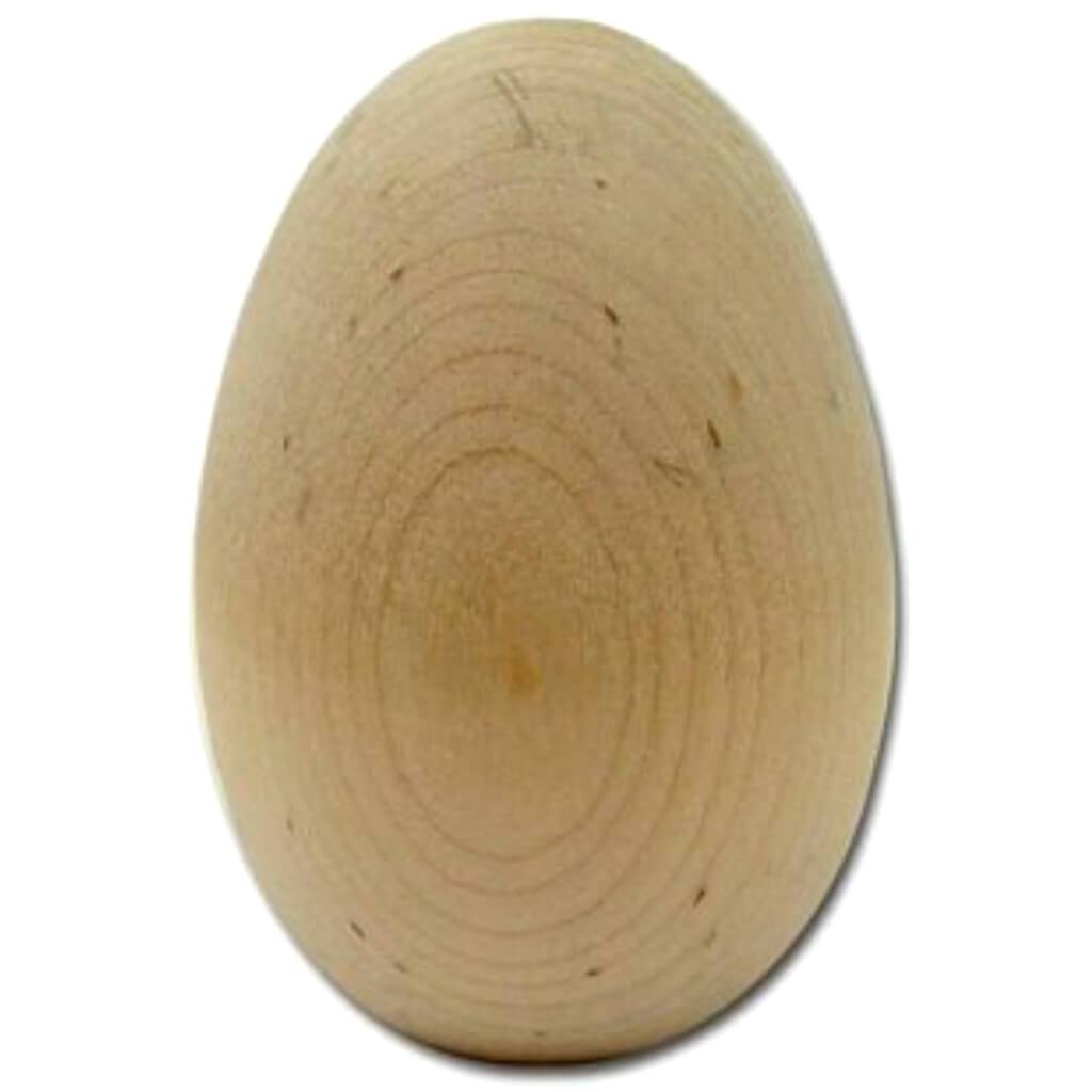 Wood Goose Egg 2-1/8in x 3-1/8in