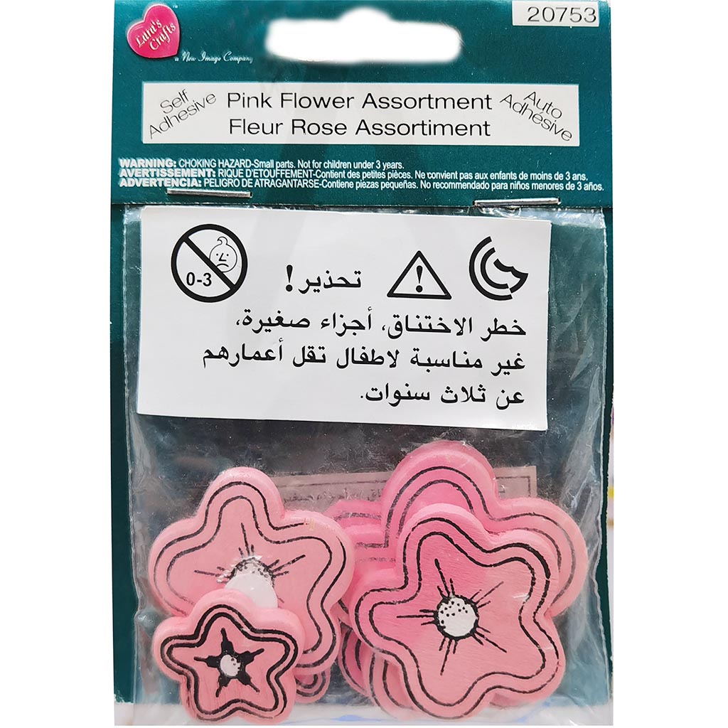 Pink Floower Asst. 6pc