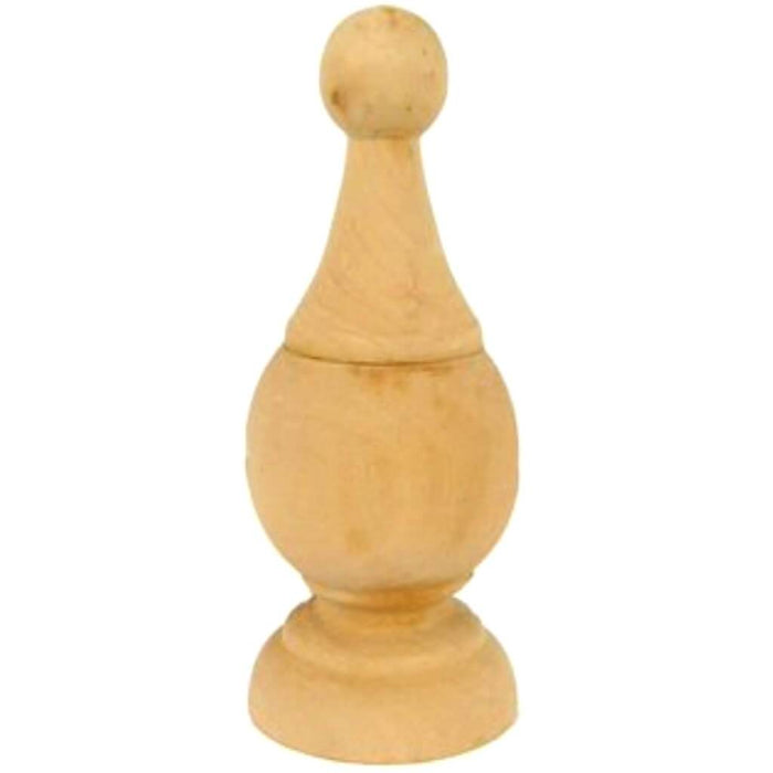 Wood Curtain Finial 4-1/4in