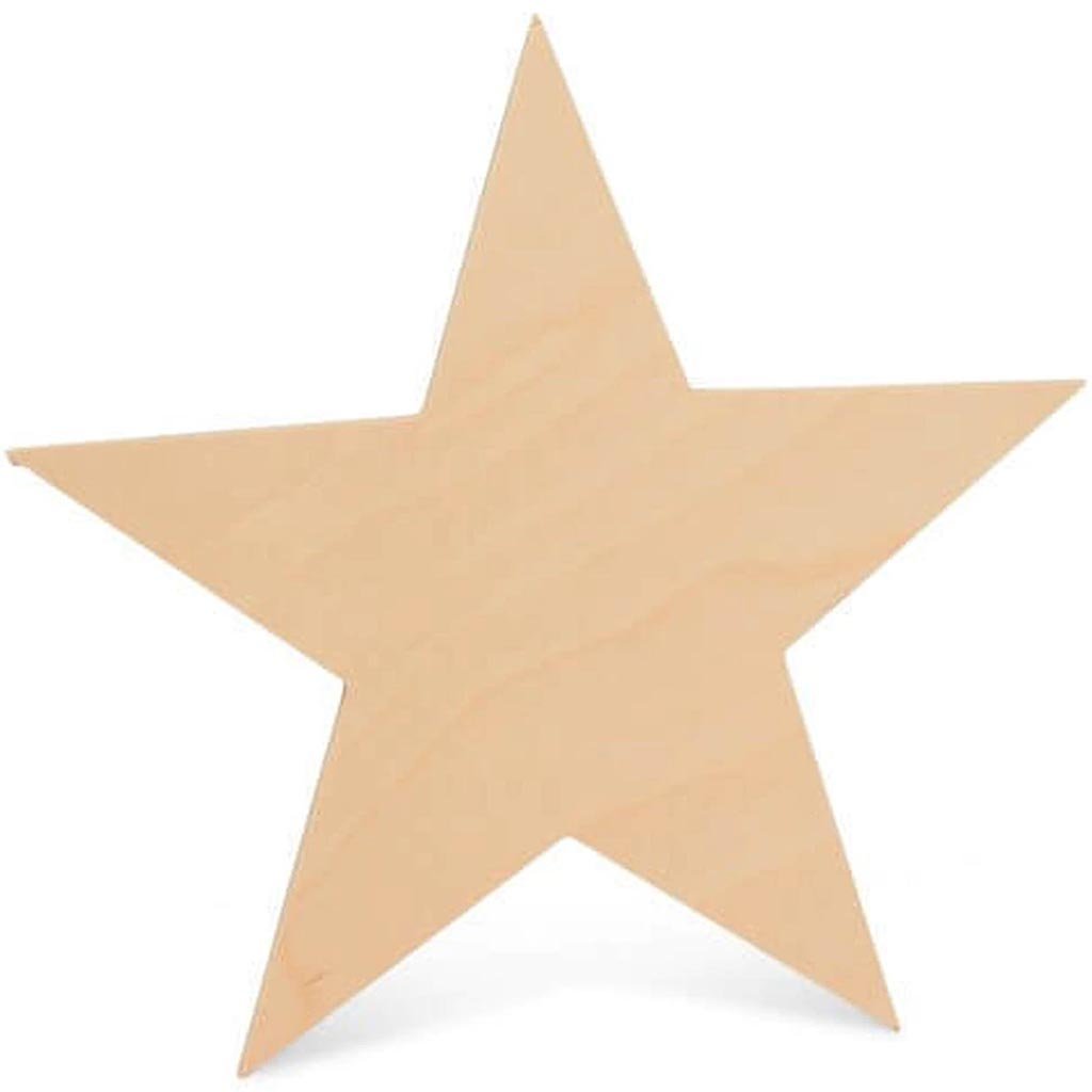 Wood Star Large 8in