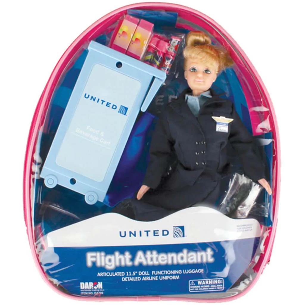 United Airlines Flight Attendant Doll 