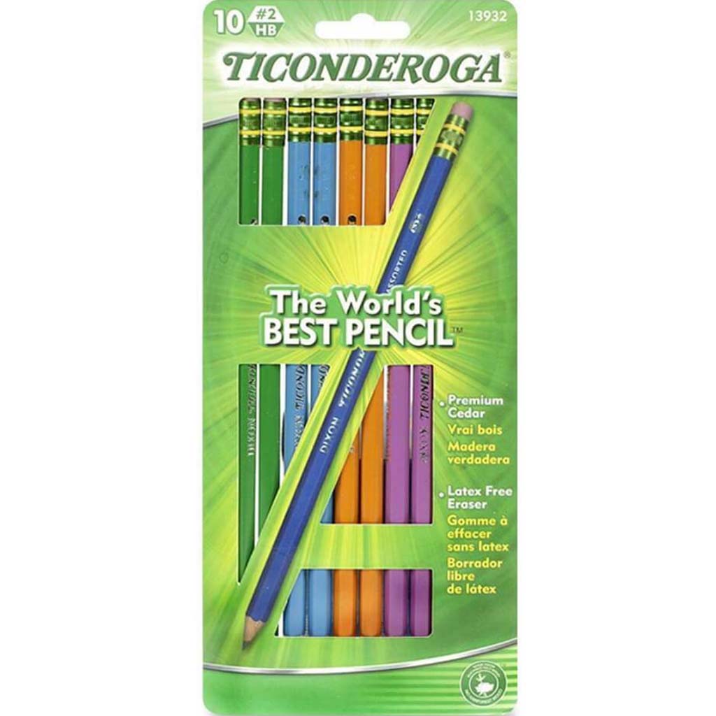 TICONDEROGA PENCIL #2HB 10CT 