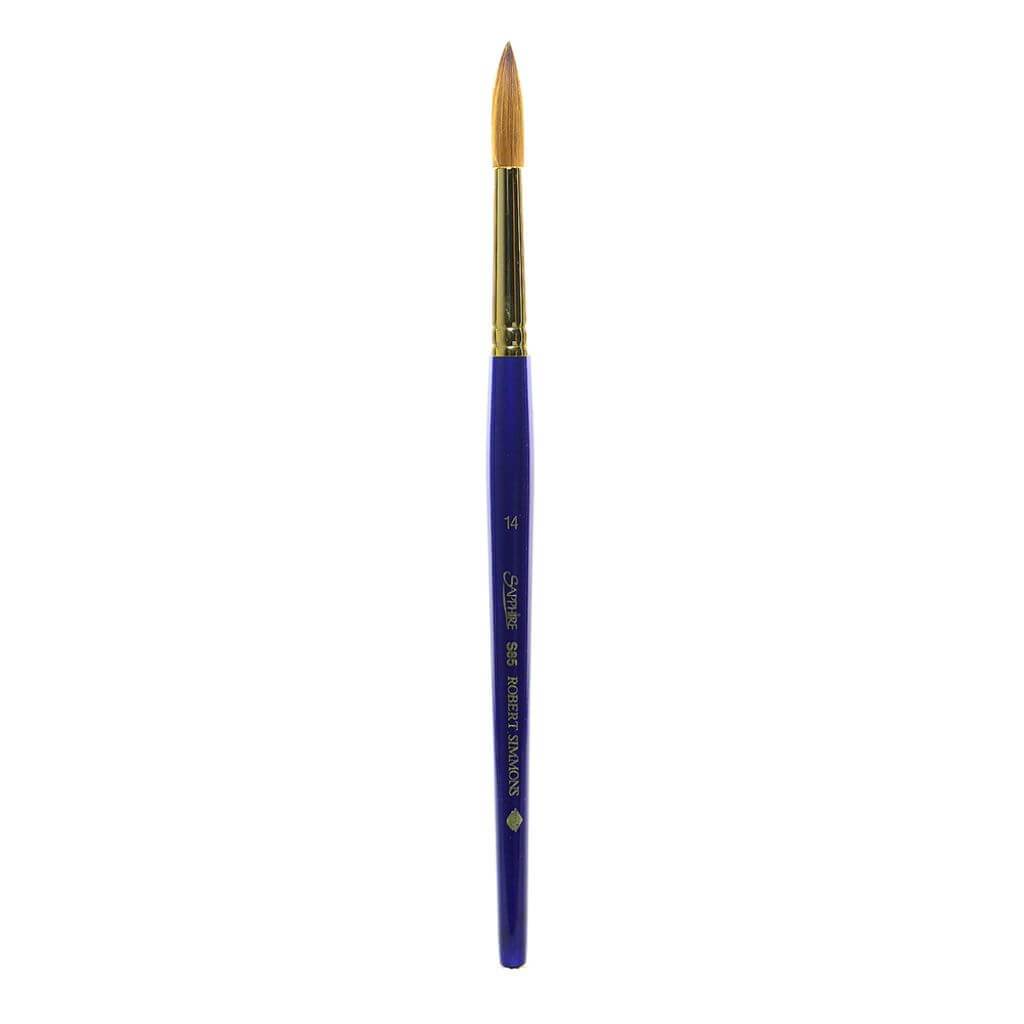 Sapphire Watercolor Round Brushes Short Handle Series 85