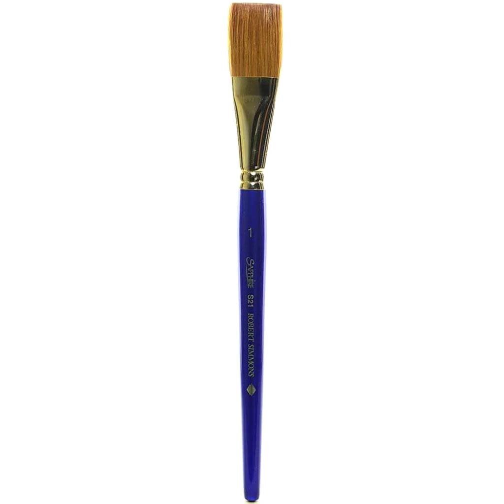 Sapphire Flat Washes Short Handle Brushes Series 21