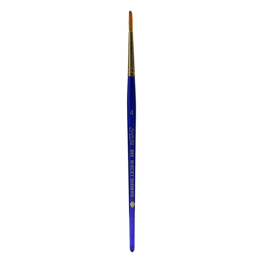 Sapphire Watercolor Round Brushes Short Handle Series 85