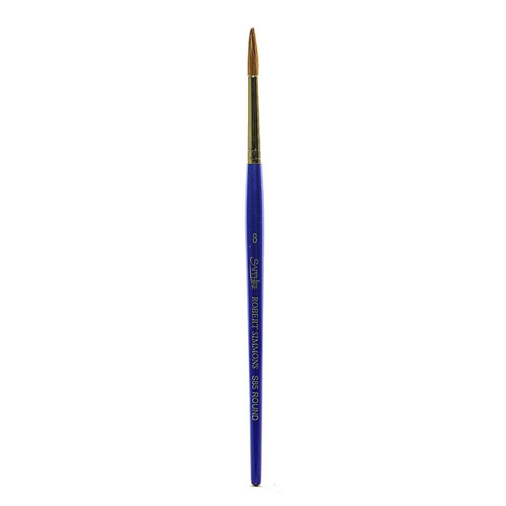 Sapphire Watercolor Round Brushes Short Handle Series 85