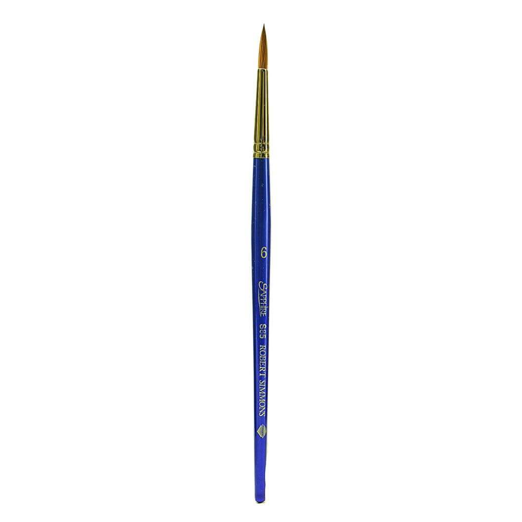 Sapphire Watercolor Round Brushes Short Handle Series 85