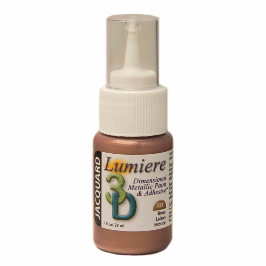 Lumiere 3-D Metallic Paint &amp; Adhesive 1oz Coral Red
