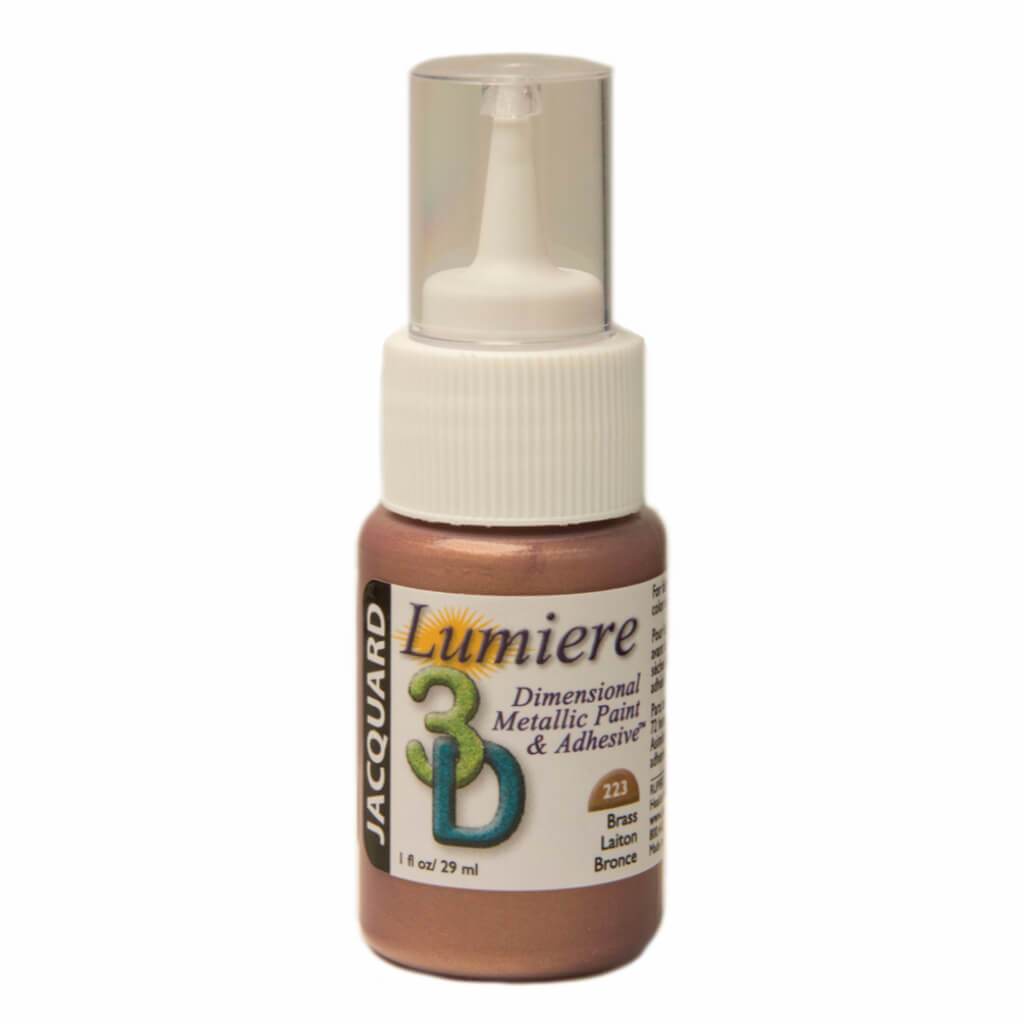 Lumiere 3-D Metallic Paint & Adhesive 1oz Coral Red