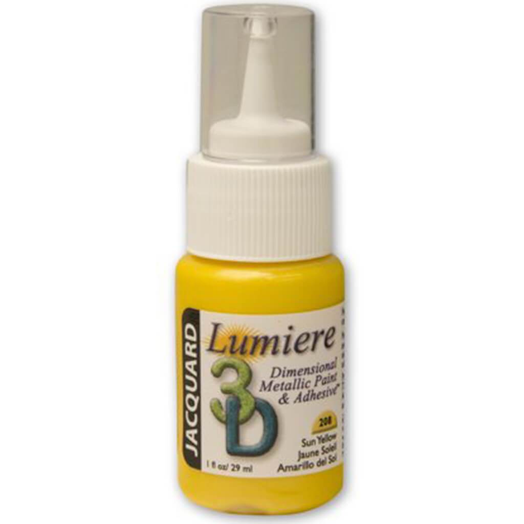 Lumiere 3-D Metallic Paint & Adhesive 1oz Coral Red