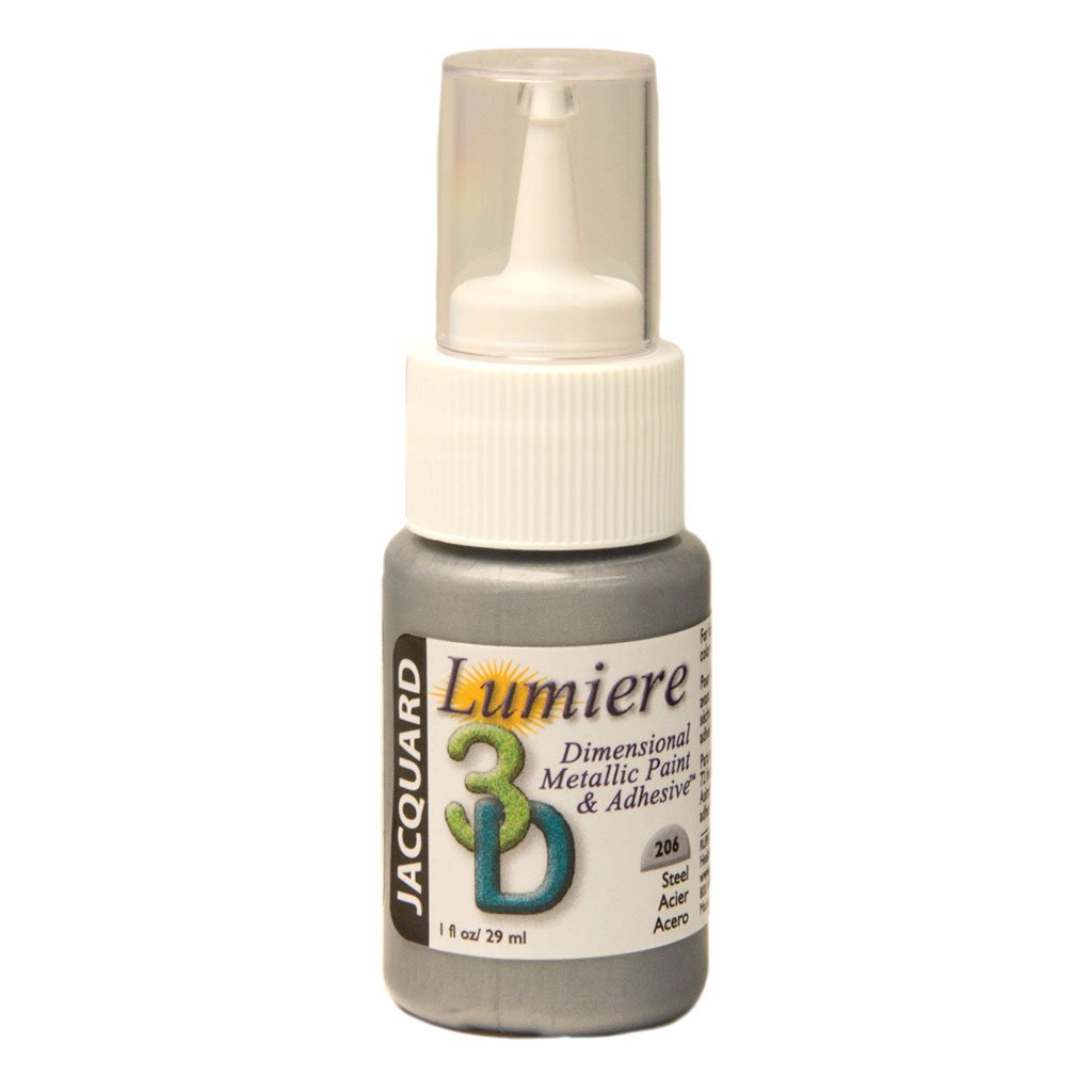 Lumiere 3-D Metallic Paint &amp; Adhesive 1oz Coral Red