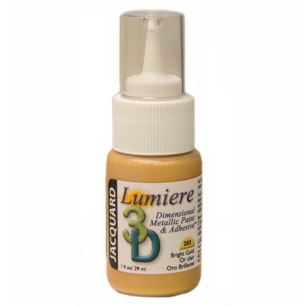 Lumiere 3-D Metallic Paint &amp; Adhesive 1oz Coral Red