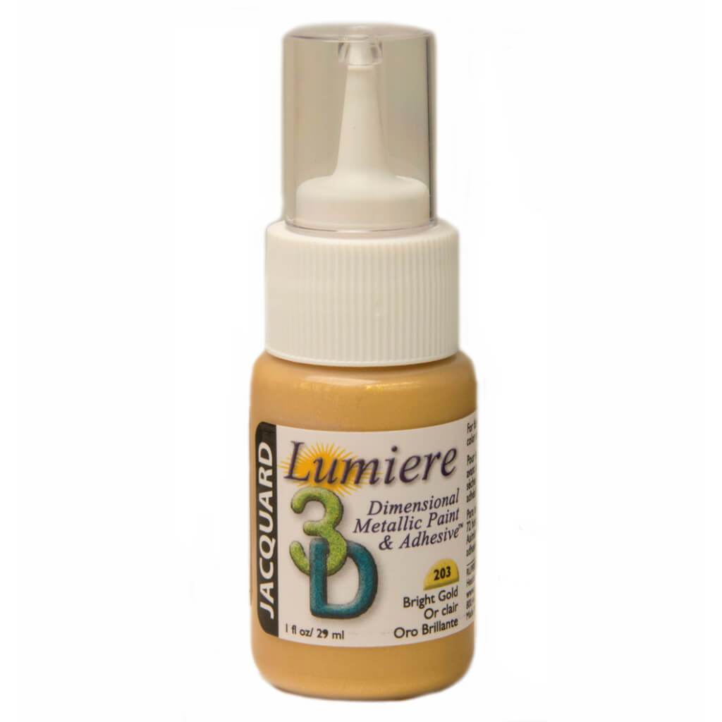 Lumiere 3-D Metallic Paint & Adhesive 1oz Coral Red