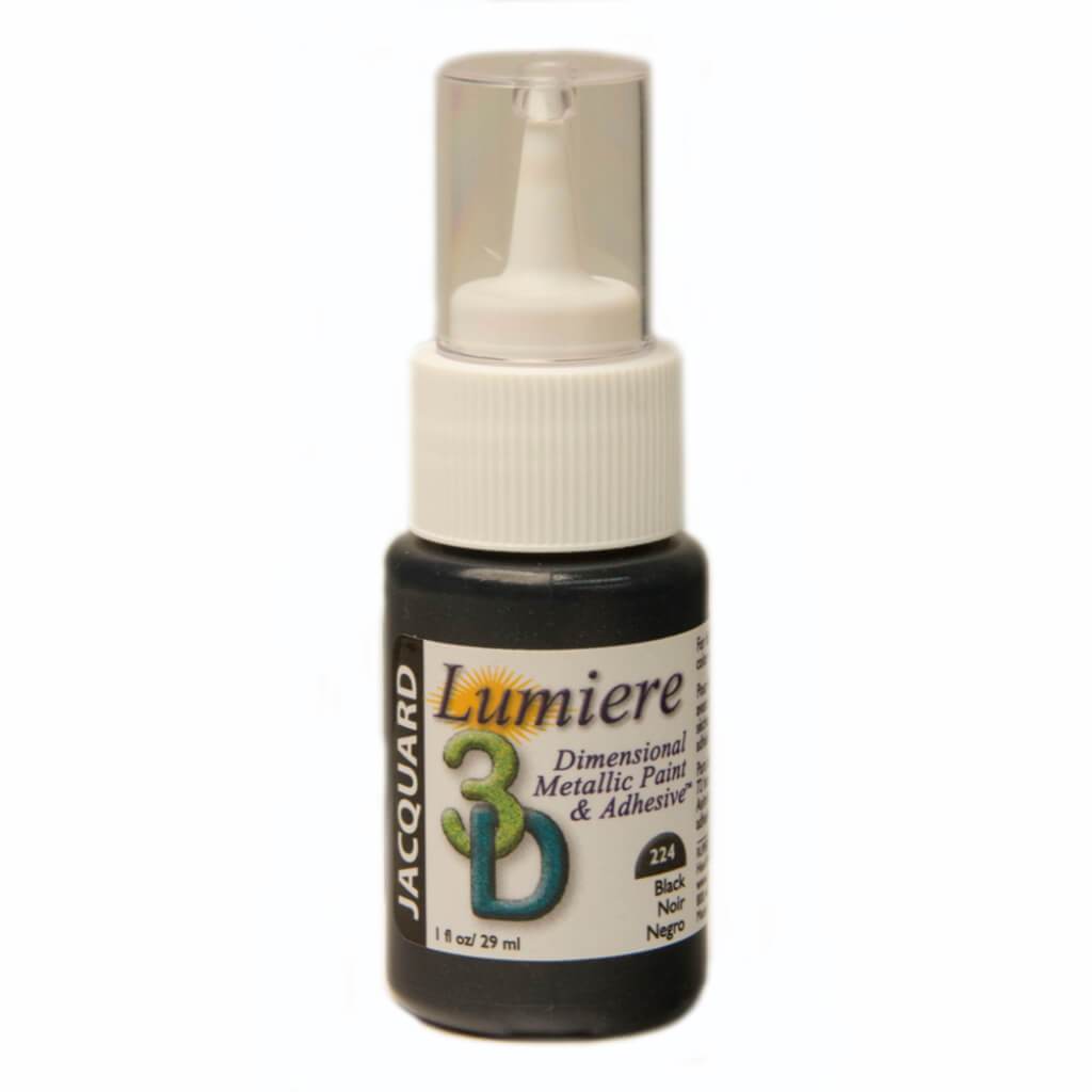 Lumiere 3-D Metallic Paint &amp; Adhesive 1oz Coral Red