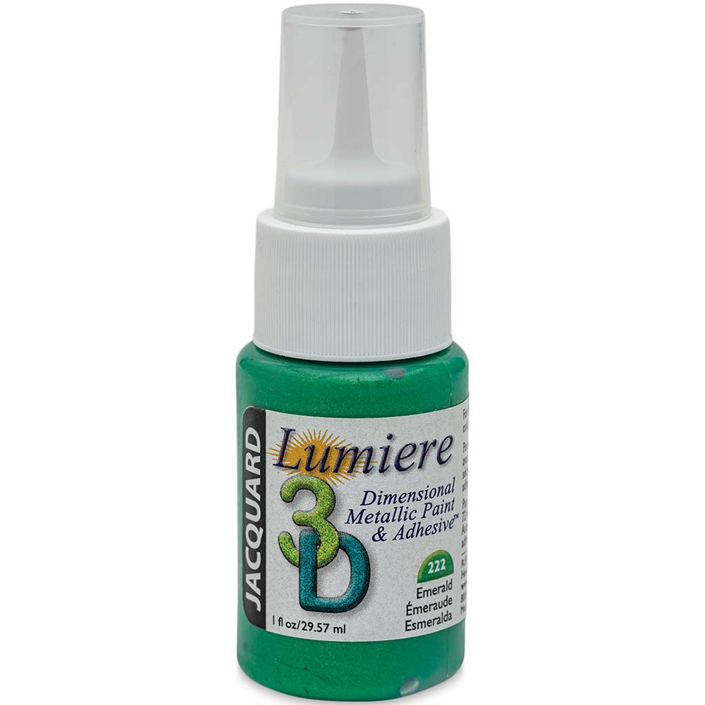 Lumiere 3-D Metallic Paint &amp; Adhesive 1oz Coral Red