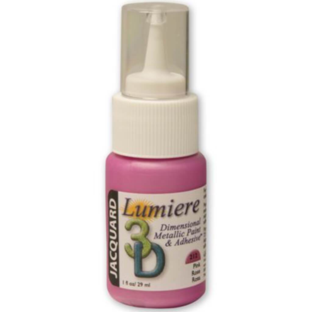 Lumiere 3-D Metallic Paint & Adhesive 1oz Coral Red