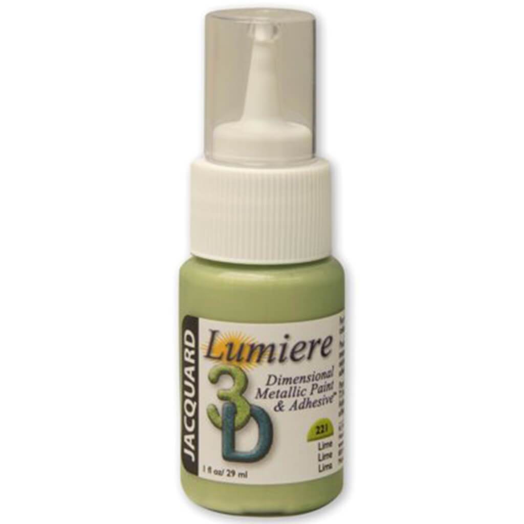 Lumiere 3-D Metallic Paint &amp; Adhesive 1oz Coral Red