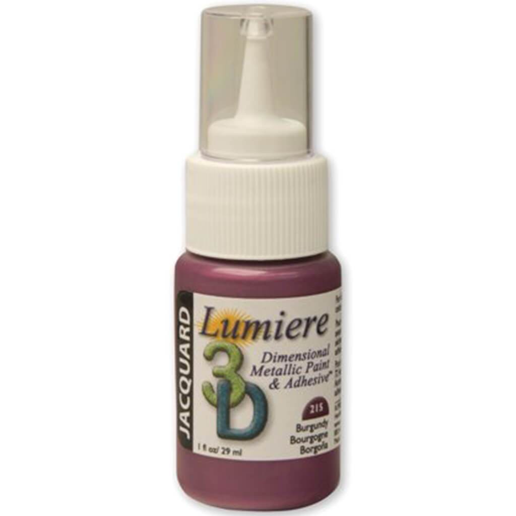 Lumiere 3-D Metallic Paint &amp; Adhesive 1oz Coral Red