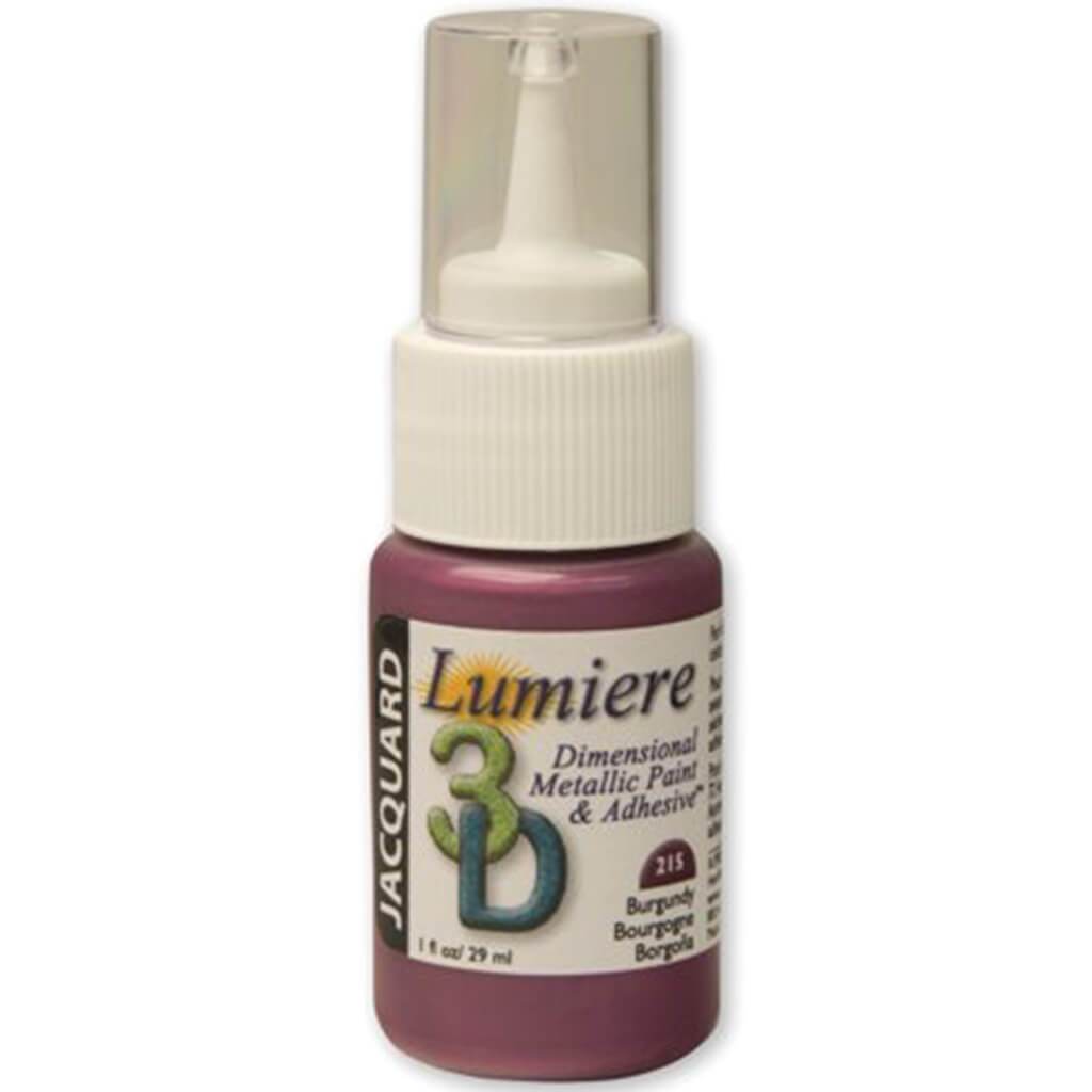 Lumiere 3-D Metallic Paint & Adhesive 1oz Coral Red