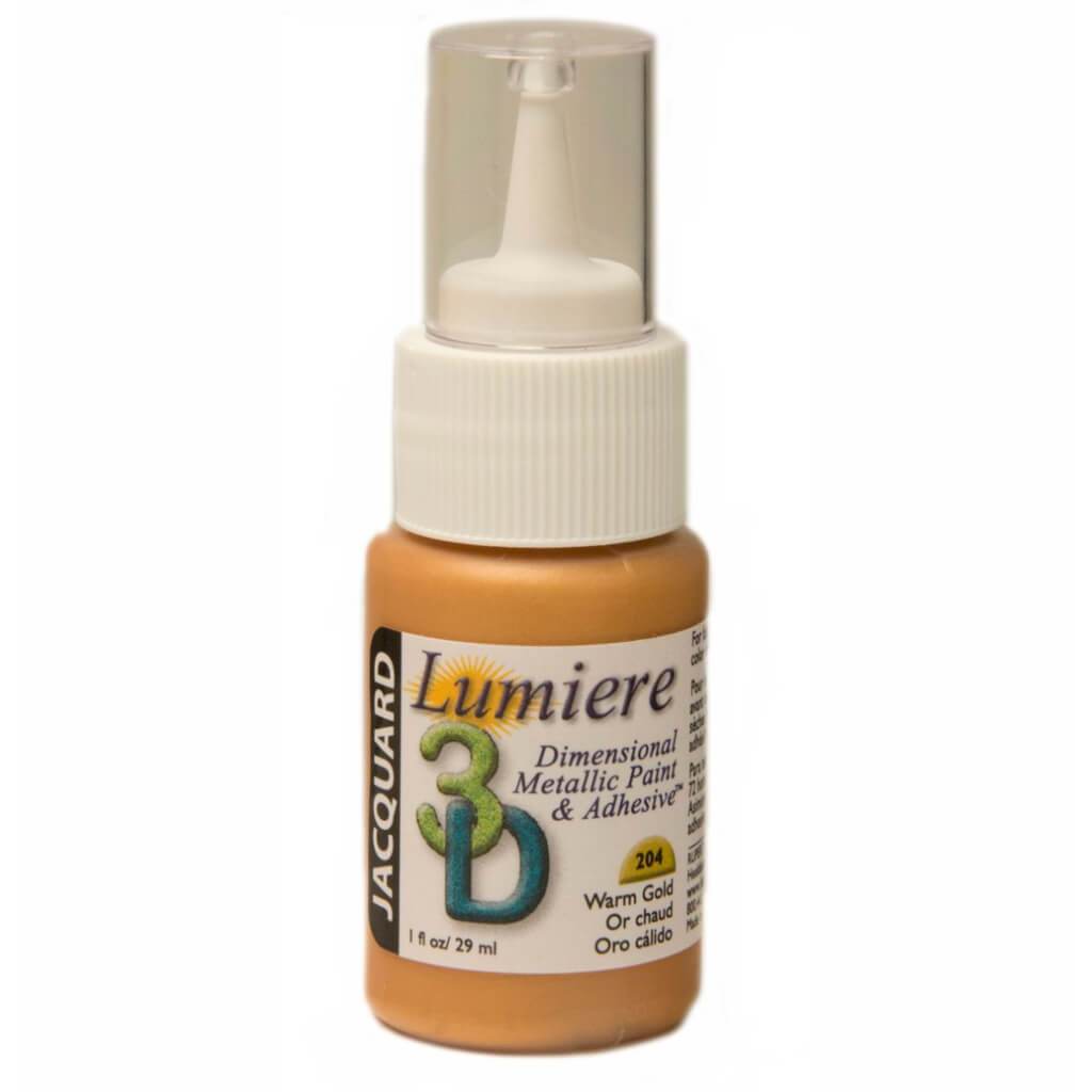 Lumiere 3-D Metallic Paint &amp; Adhesive 1oz Coral Red