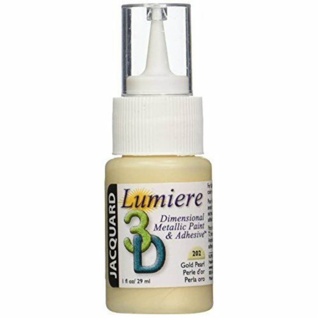 Lumiere 3-D Metallic Paint &amp; Adhesive 1oz Coral Red