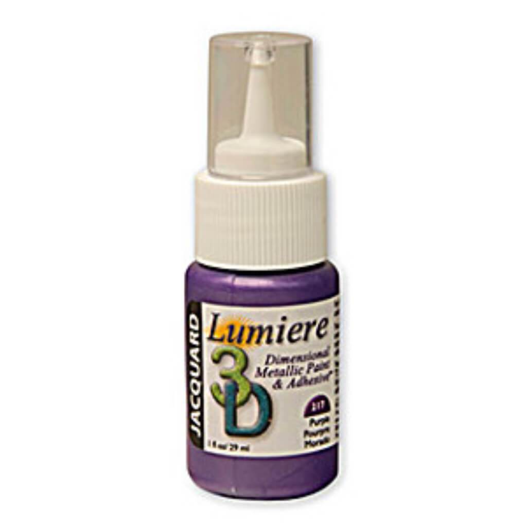 Lumiere 3-D Metallic Paint &amp; Adhesive 1oz Coral Red