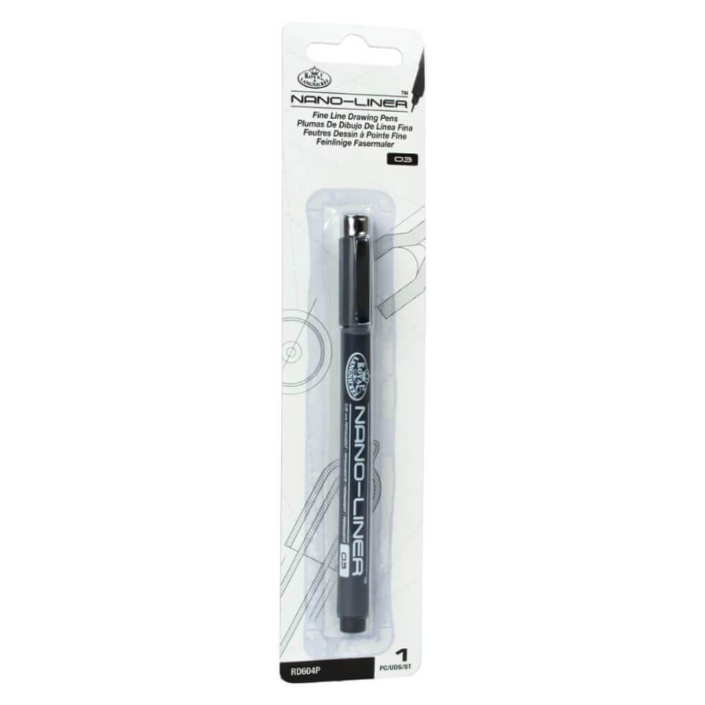 FINE LINE DRAWING PENS NANO LINER 03 BLACK 