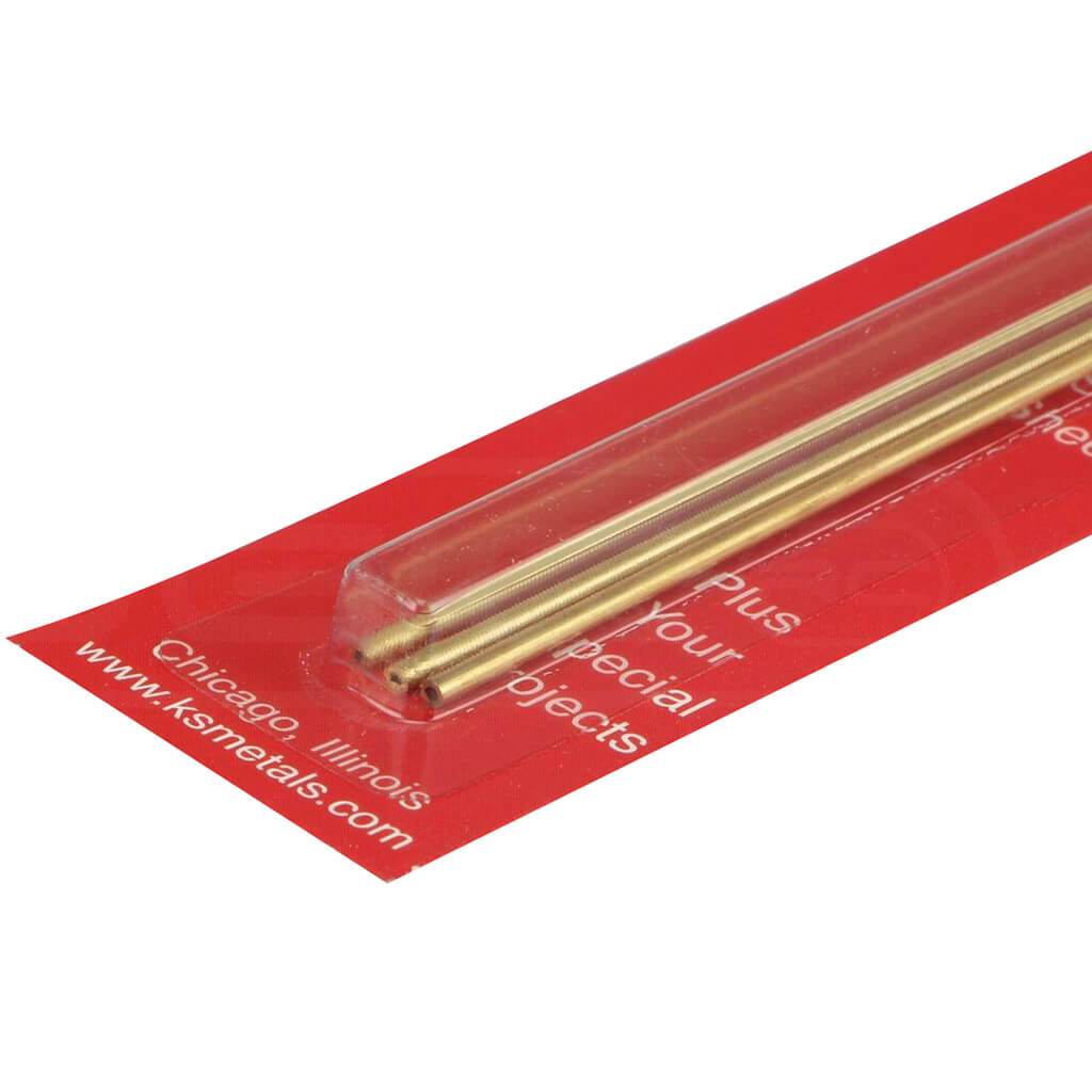 Metal Tubing Brass Round 3pkg