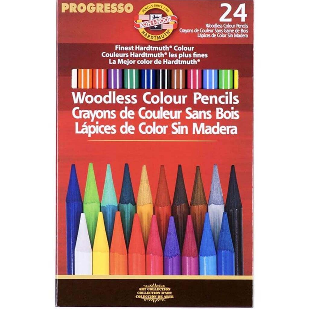 Color Pencils Progresso Woodless 24pc