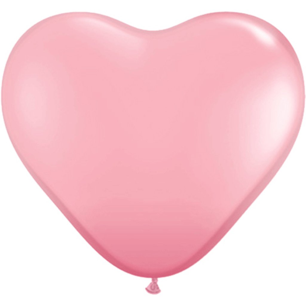 Heart Solid Color Latex Balloon 11in Pink 