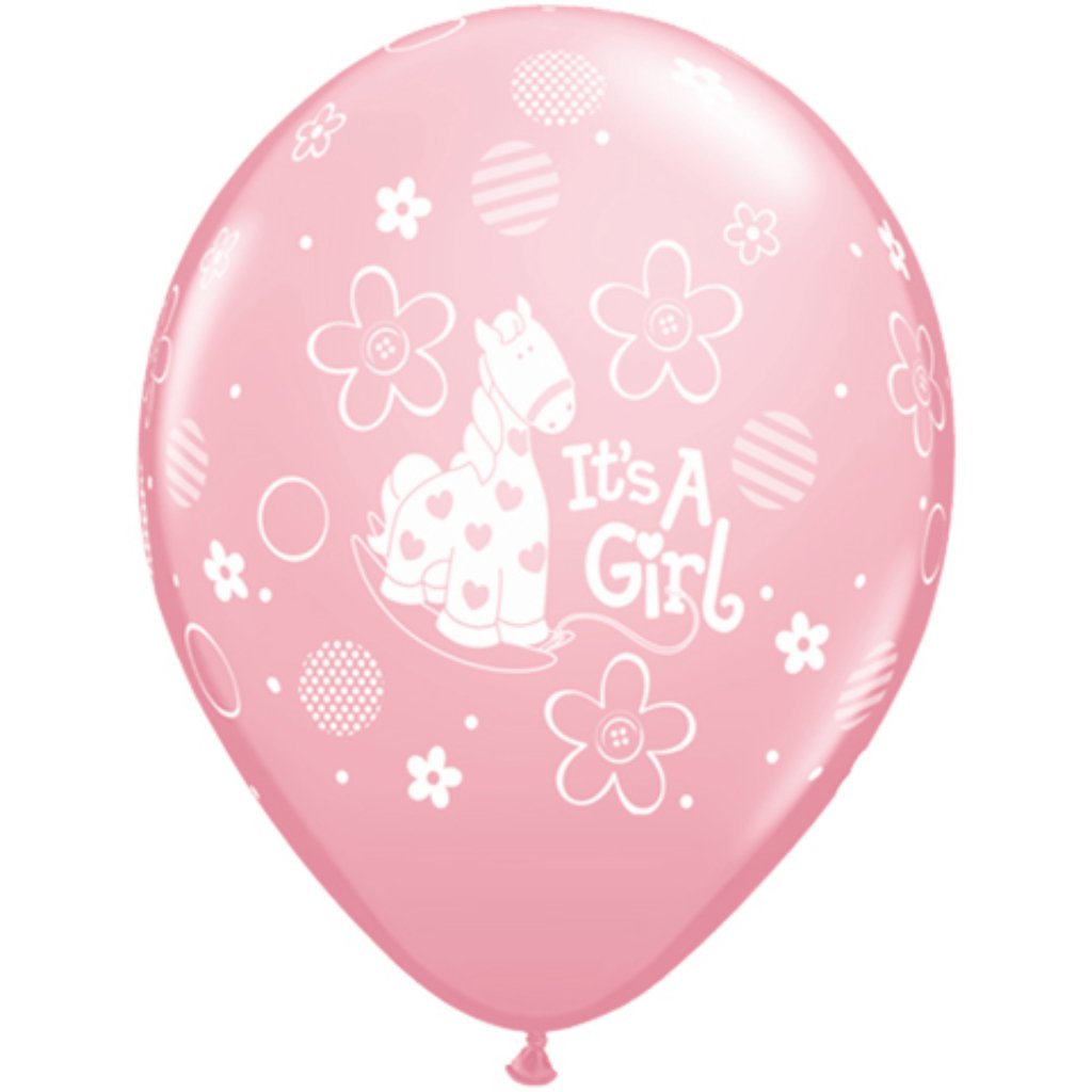 Latex Balloon It&#39;s A Girl Soft Pony 11in 