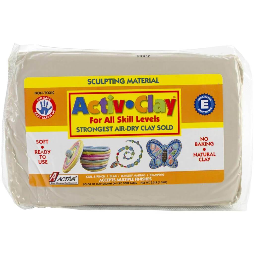 DAS Air Dry Clay 1kg 35.2oz Modelling Clay White, Terracotta or Stone no  Need to Kiln Fire or Oven Bake Model Making Ornaments 