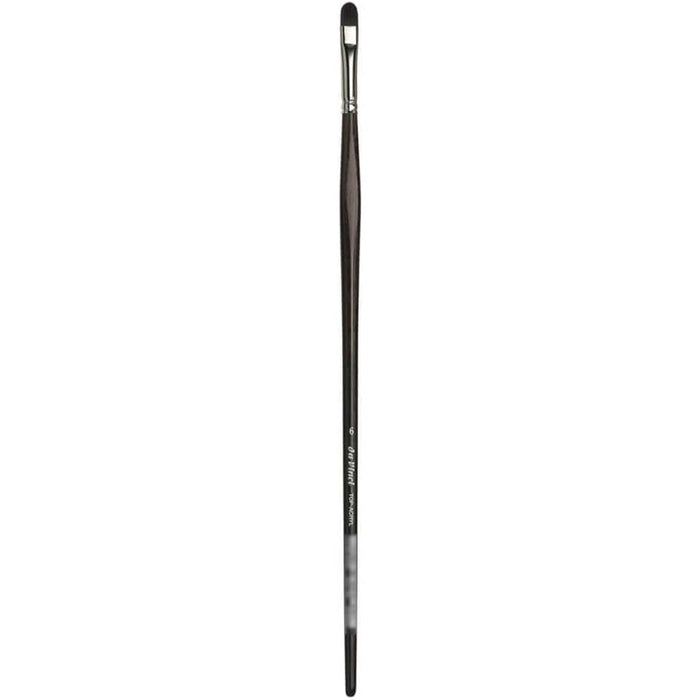 Top Acryl Brush, Filbert Shape, Red Brown Synthetic Fibre