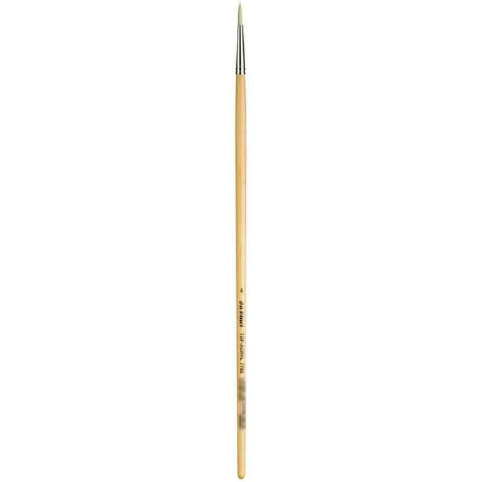 Top Acryl Brush, Round, Long Naturally Lacquered Handles