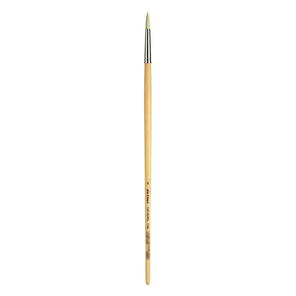 Top Acryl Brush, Round, Long Naturally Lacquered Handles