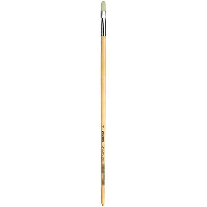 Top Acryl Brush, Filbert Shape, White Synthetic Fibre