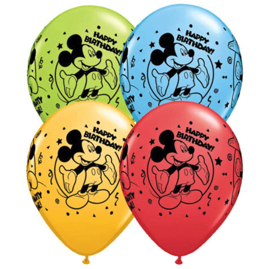 Latex Balloon Mickey Happy 11in 