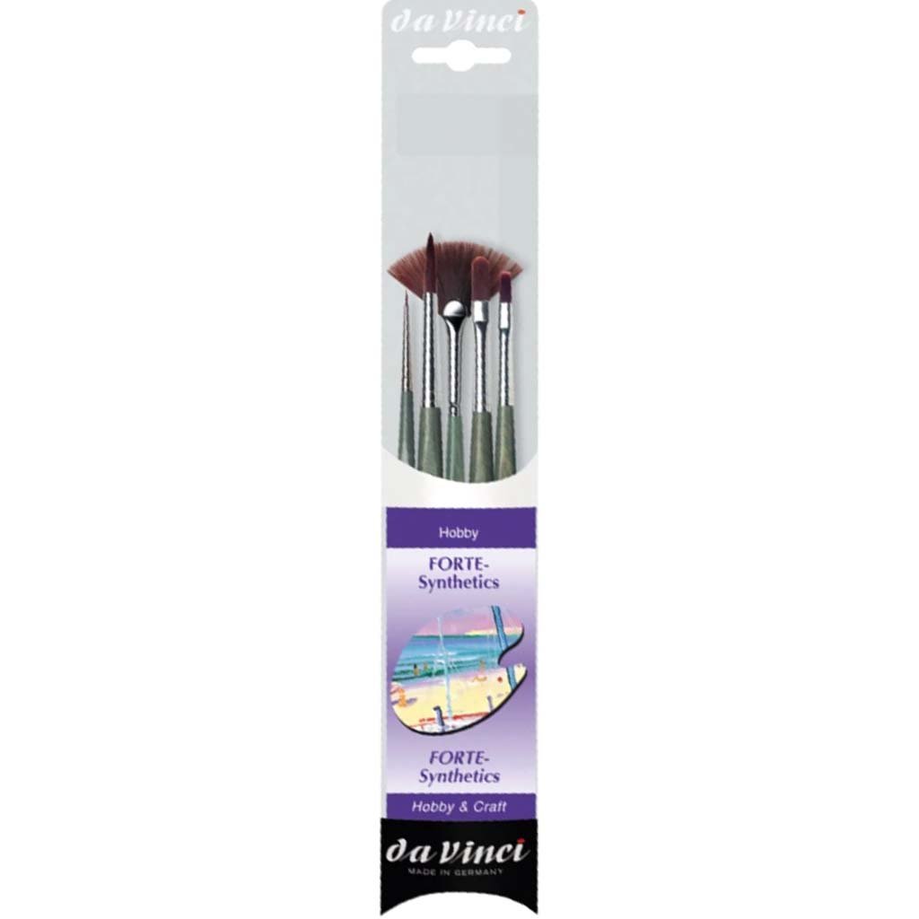 EXTRA STRONG SYNTHETICS 5-BRUSH SET FOR ALL PAINT 