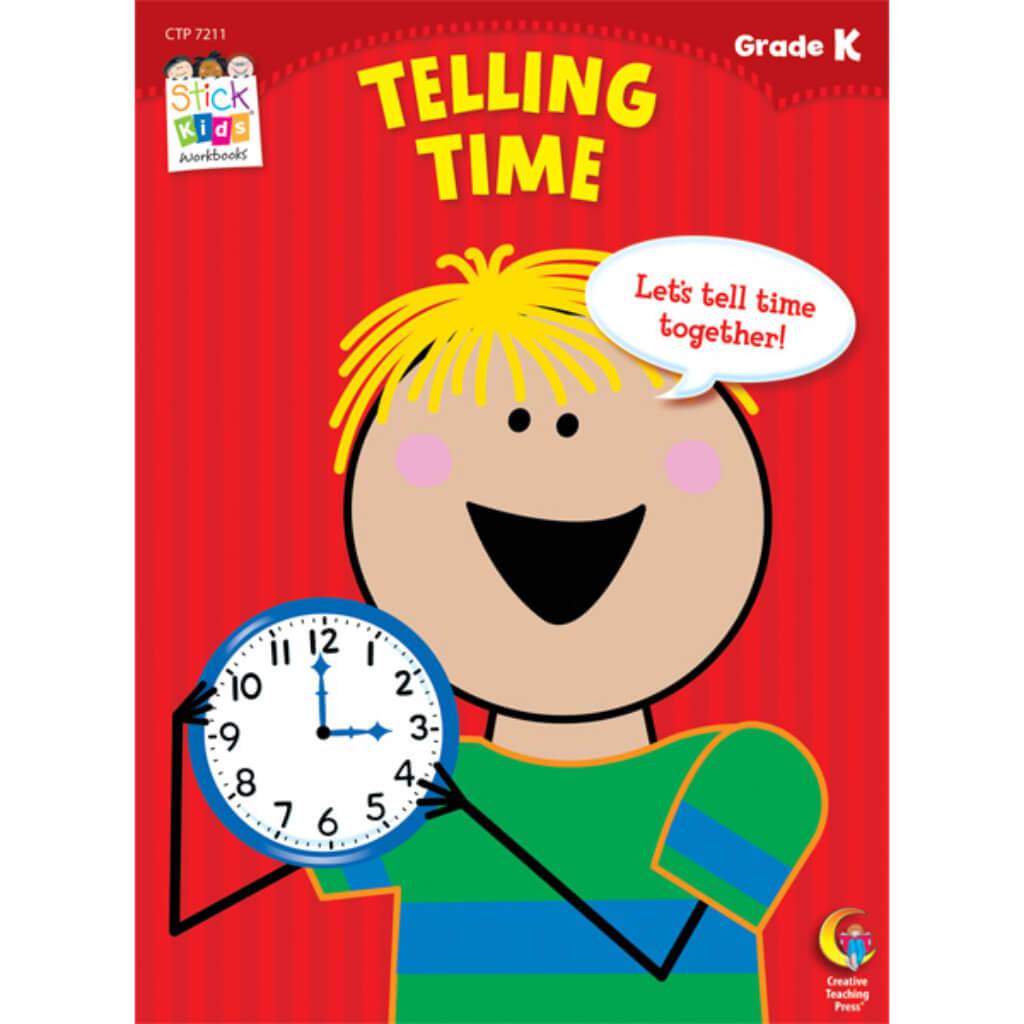 Telling Time Stick Kids Workbook Grade K 