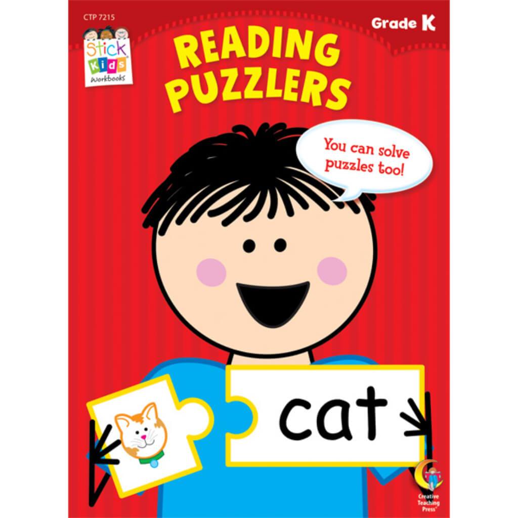 Reading Puzzlers Stick Kids Workbook Grade K 