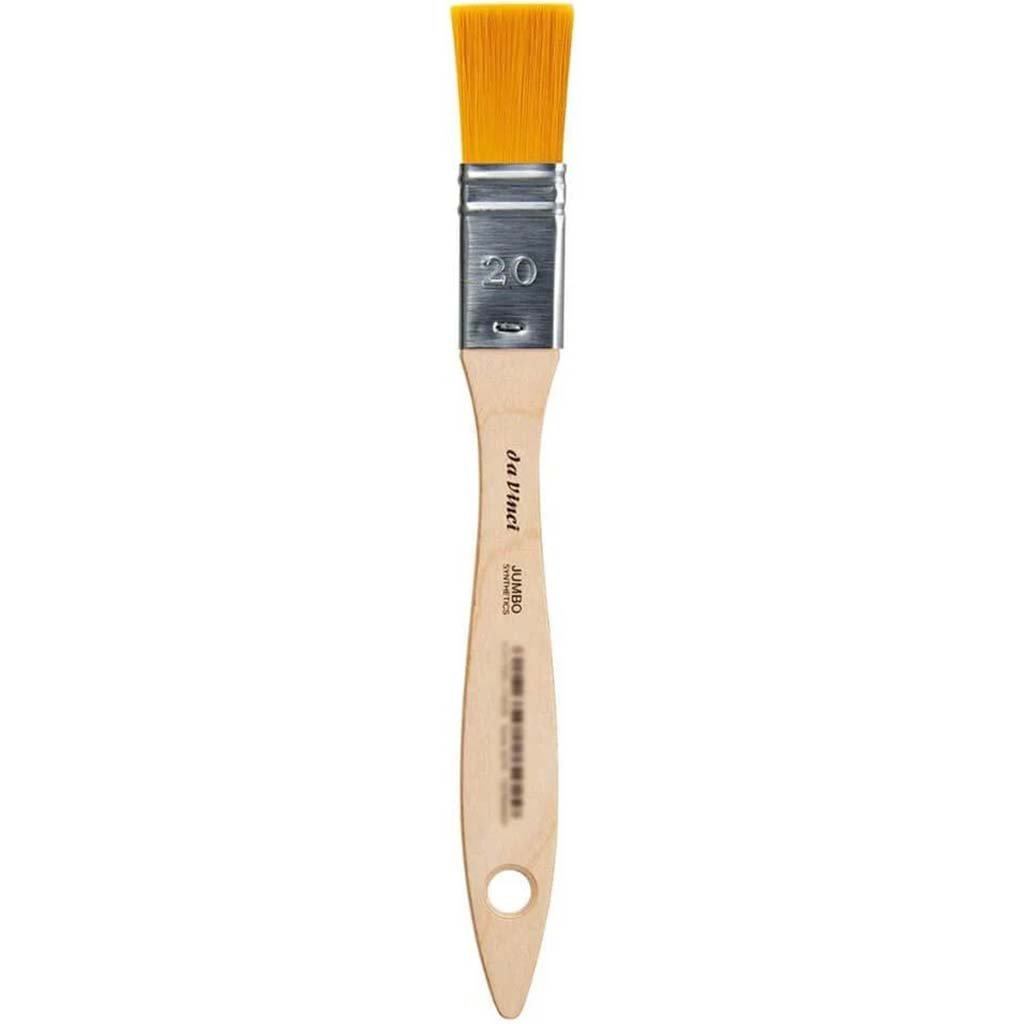 Jumbo Mottler Brushes, Golden Synthetic Fibre, Long Plainwood Handles