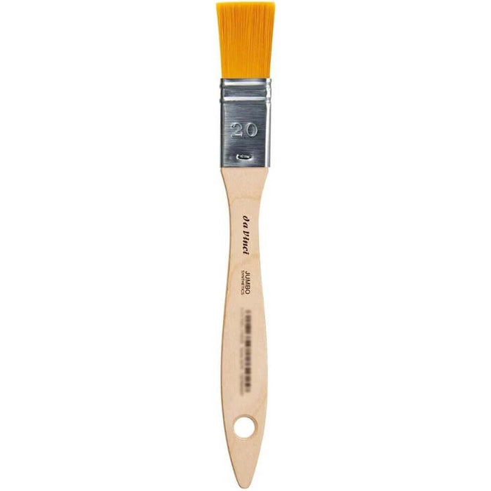 Jumbo Mottler Brushes, Golden Synthetic Fibre, Long Plainwood Handles