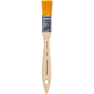 Jumbo Mottler Brushes, Golden Synthetic Fibre, Long Plainwood Handles