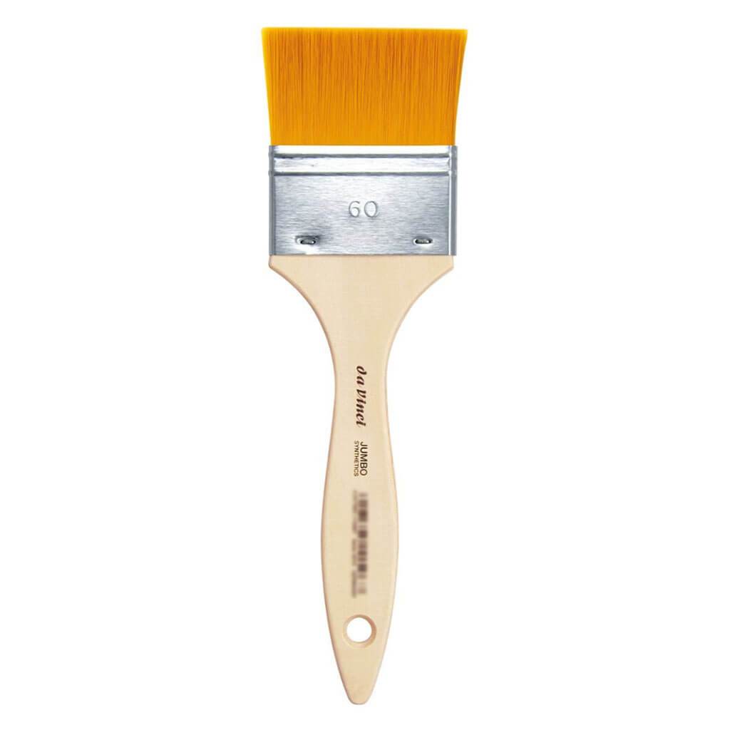 Jumbo Mottler Brushes, Golden Synthetic Fibre, Long Plainwood Handles