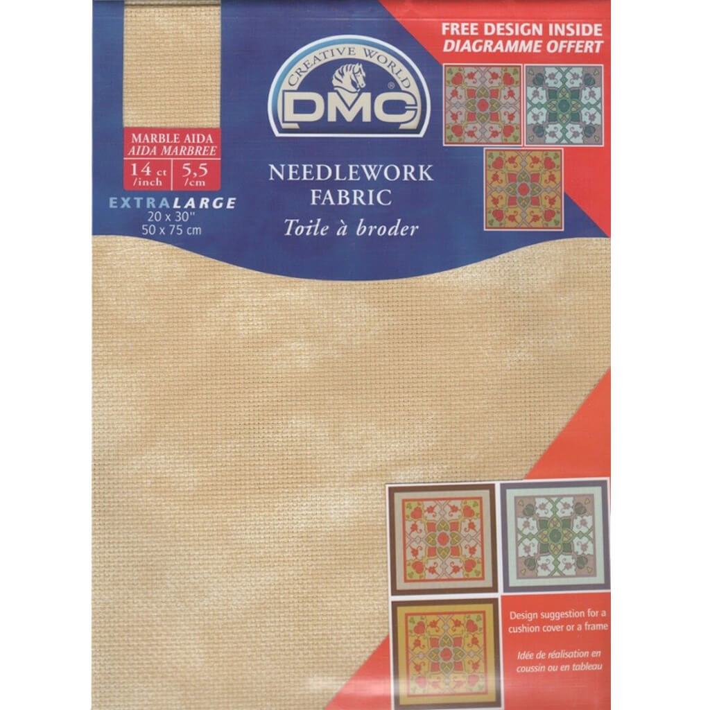 Marble Aida Needlework Fabric 14 Count 20in x 30in Dessert Sand