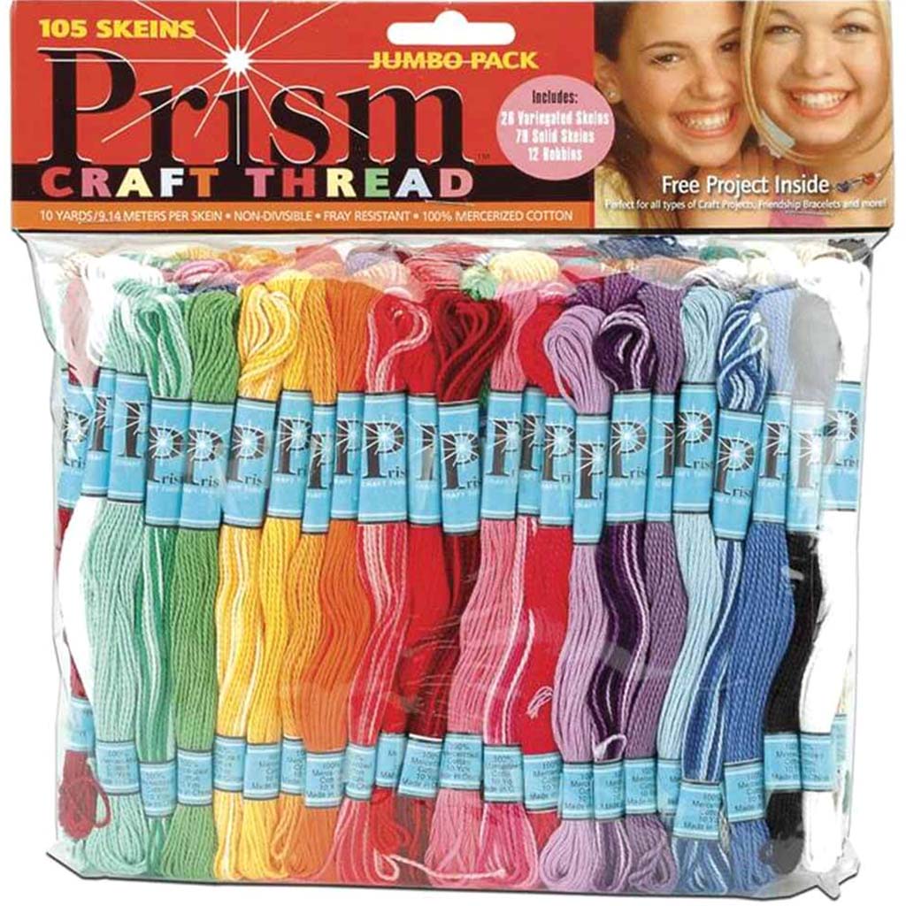 DMC Prism Craft Thread Jumbo Pack 9.9yd 105/Pkg Assorted Colors